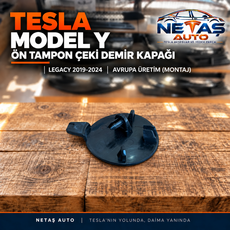 Tesla Model Y Legacy 2019-2024 Ön Tampon Çeki Demir Kapağı Avrupa Üretim