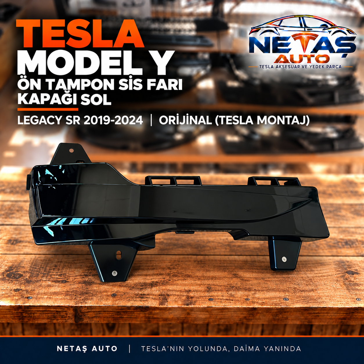 Tesla Model Y Legacy SR 2019-2024 Ön Tampon Sis Farı Kapağı Sol Orjinal (Tesla)