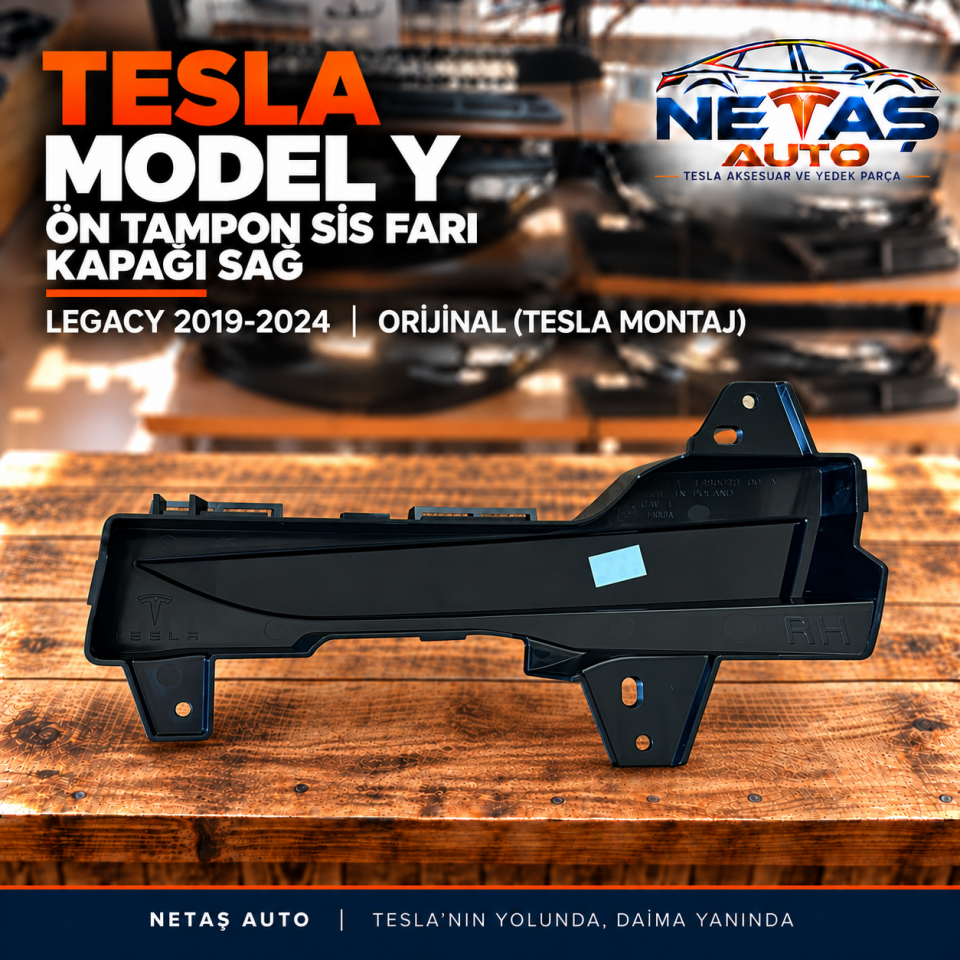 Tesla Model Y Legacy SR 2019-2024 Ön Tampon Sis Farı Kapağı Sol Orjinal (Tesla)