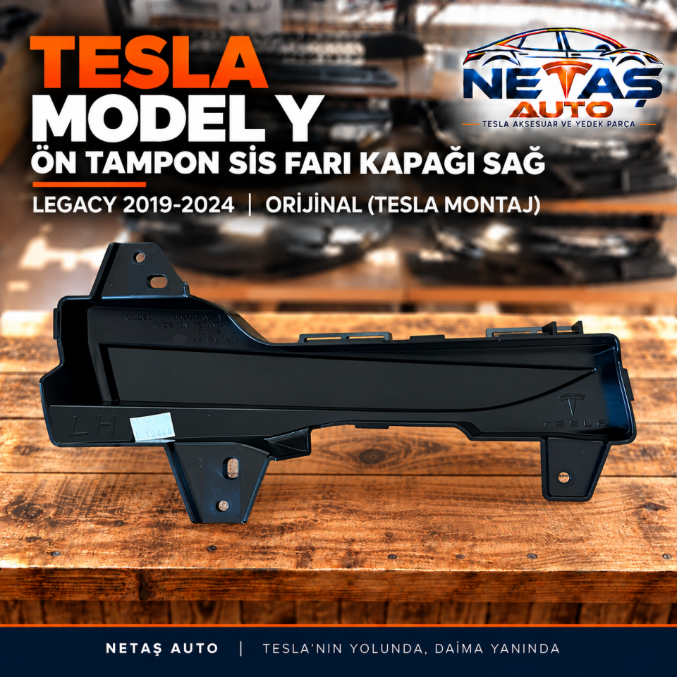 Tesla Model Y Legacy SR 2019-2024 Ön Tampon Sis Farı Kapağı Sağ Orjinal (Tesla)