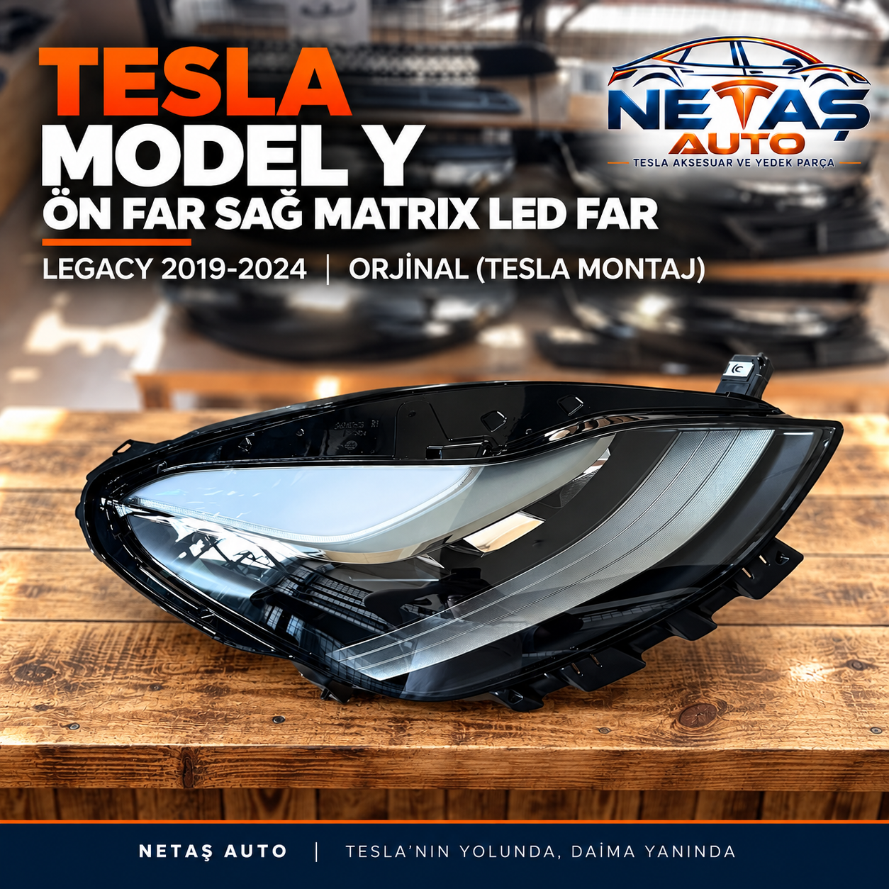 Tesla Model Y Legacy 2019-2024 Ön Far Sağ Matrix LED Far Orjinal (Tesla)