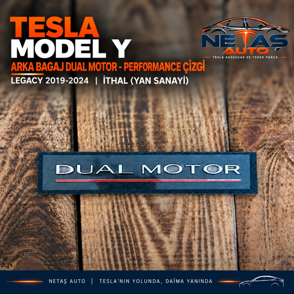 Tesla Model Y Arka Bagaj Dual Motor - Performance Çizgi İthal (Yan Sanayi)